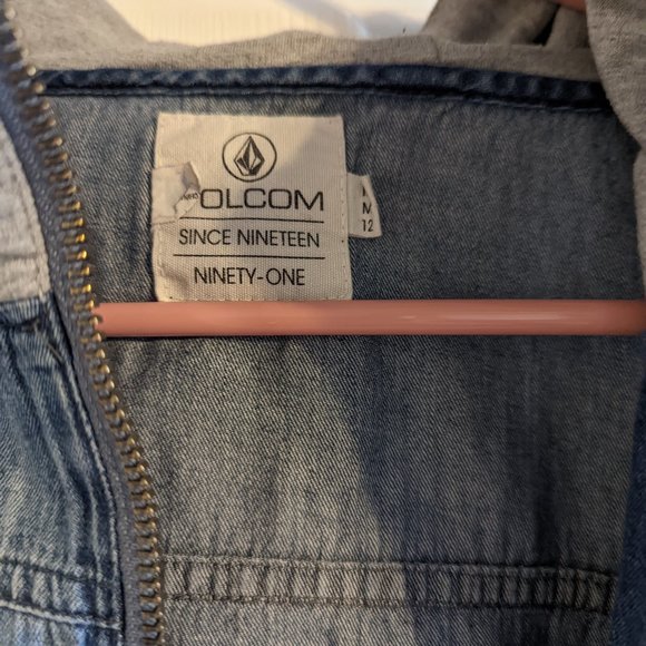 Volcom soft denim jean and fleece jacket sz m - Picture 2 of 3